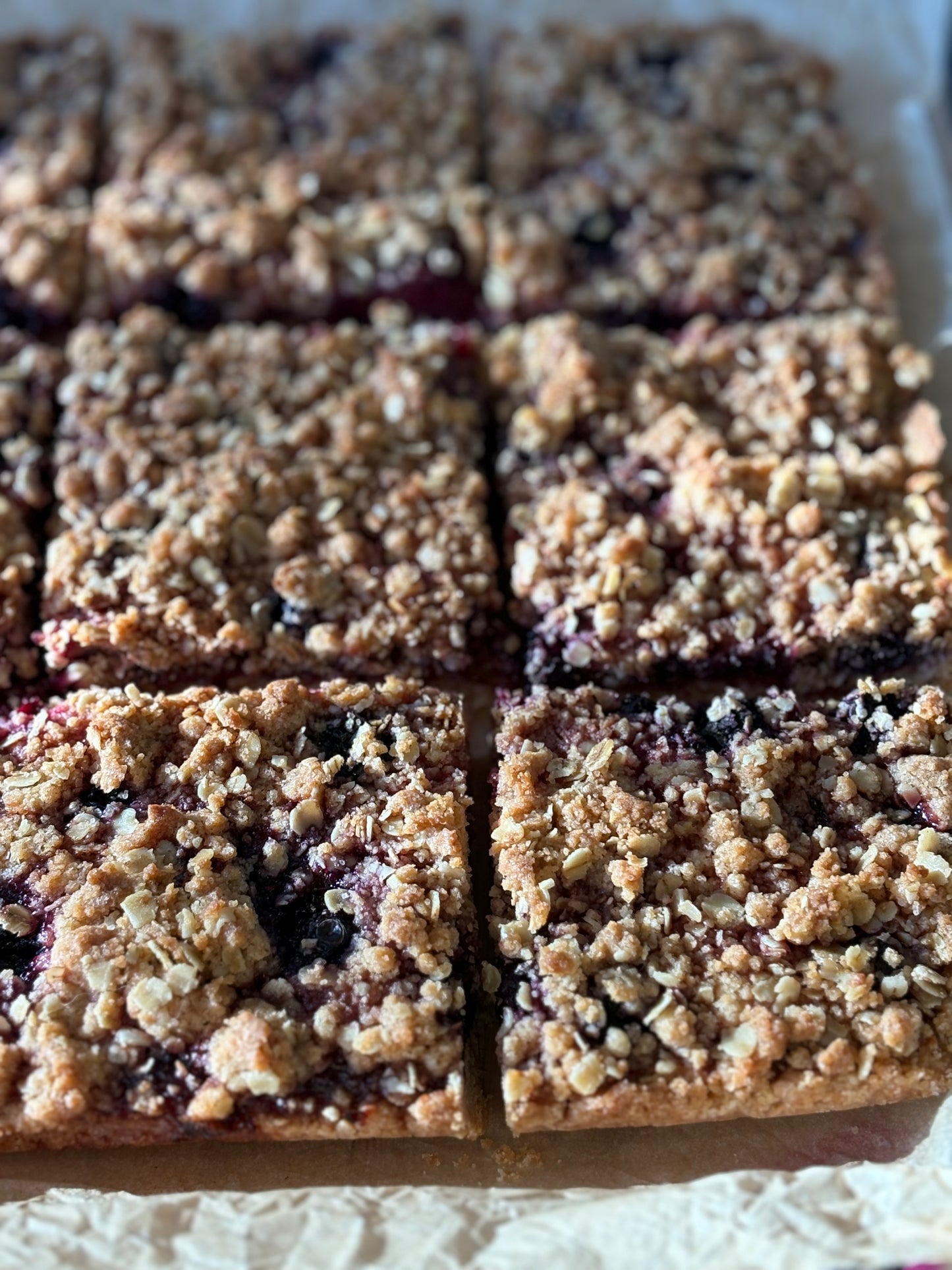 Blueberry Crumble Slice